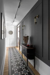 Interior of a gray corridor in an apartment photo