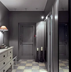 Interior Of A Gray Corridor In An Apartment Photo