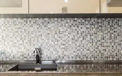 Glass mosaic for kitchen photo