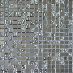 Glass mosaic for kitchen photo