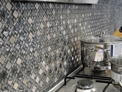 Glass mosaic for kitchen photo