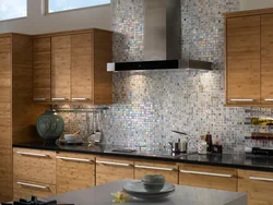 Стеклянная мозаика на кухню фото