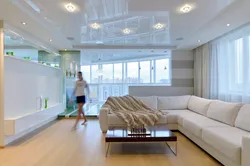 Suspended ceilings in a one-room apartment photo