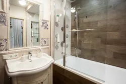 Tile design in the bathroom of a panel house