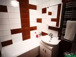 Tile design in the bathroom of a panel house