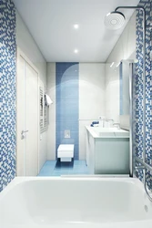 Tile design in the bathroom of a panel house