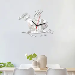 Kitchen Interior With Clock On The Wall
