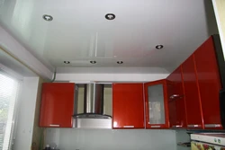 Photo of suspended ceilings for the kitchen 8 sq.m.