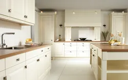 Magnolia-colored kitchens in the interior