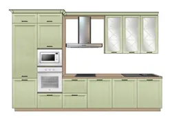 Kitchen design in line with refrigerator