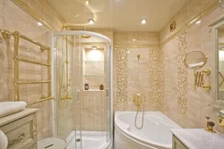 Дизайн Ванны С Золотой Плиткой