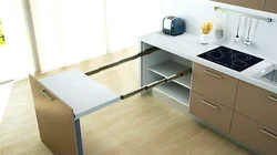 Ошхонаҳо Бо Мизи Кашолашаванда Аз Зери Акси Countertop