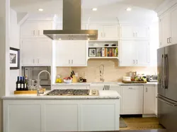 White Kitchen Beige Refrigerator Photo