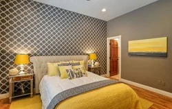 Accent wall in the bedroom photo