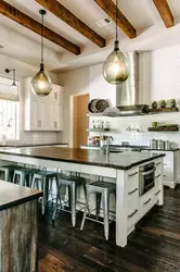 Beams in the kitchen interior