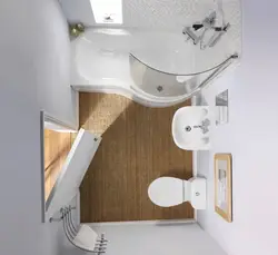 Bathroom interior with dimensions