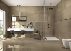 Bathroom Design With Large Tiles Photo