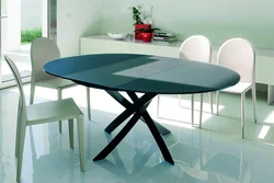 Modern style sliding kitchen table photo