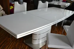 Modern style sliding kitchen table photo