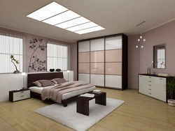 Photo Of A Bedroom In A Modern Style With A Compartment