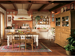 Кухня в загородном доме дизайн в деревенском стиле