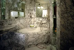 Bath Interior With Stone Tiles