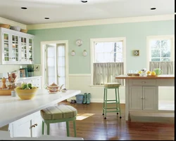 Цветовой дизайн кухни стены