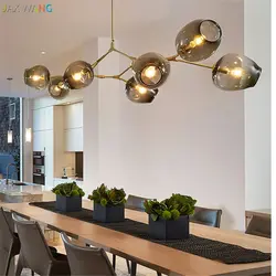 Photo of a house kitchen with chandeliers