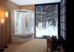 Bathtub like shower cabin photo