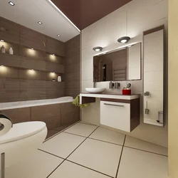 Kitchen bath design photo in apartment