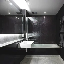 Dark style bathroom photo