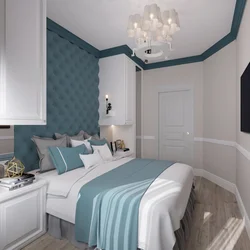Gray blue bedroom design photo