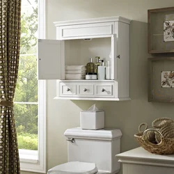 Hanging cabinet for bathroom in the interior