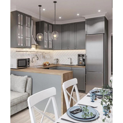 Kitchen design 16 sq m photo