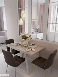 Dining area in the kitchen design