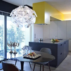 Pendant Lamps In The Kitchen Above The Table Photo In The Interior