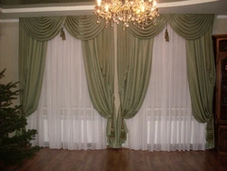Tulle For Two Windows In The Living Room Photo