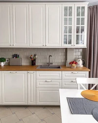 White budbin kitchen in real interior