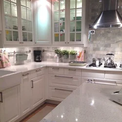 White budbin kitchen in real interior