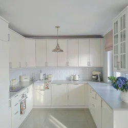 White budbin kitchen in real interior