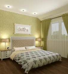Bedroom design in pistachio color