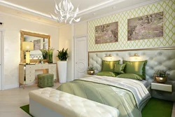 Bedroom design in pistachio color