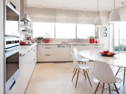 Kitchen Interior With White Table