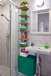 Place shelves in the bathroom photo