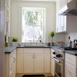 Photo Of A Small Kitchen By The Window