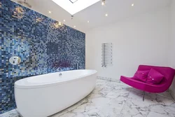 Мәрмәр және мозаикалық ванна дизайны