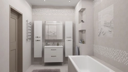Gray beige bath design