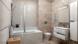 Gray beige bath design