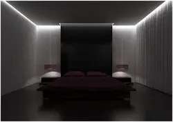 LED işıqlandırma ilə yataq otağı üçün asma tavan fotoşəkillərinin növləri