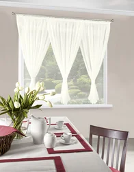 Curtains for the kitchen in a modern style two-tone photo windows